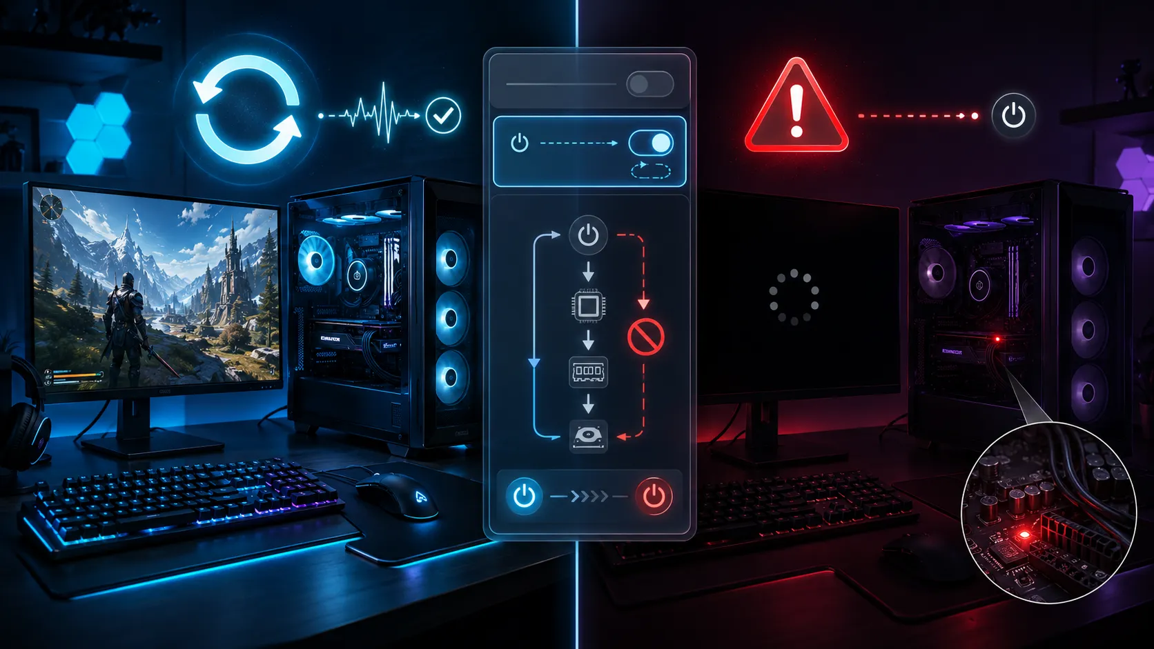ゲーミングPCが再起動なら正常なのにシャットダウン後だけ起動しない原因