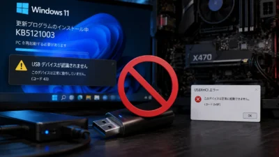 Windows 11 KB5121003適用後にUSBが使えなくなる報告｜AMD X470で0x9F・USBXHCIエラー【2026年8月】