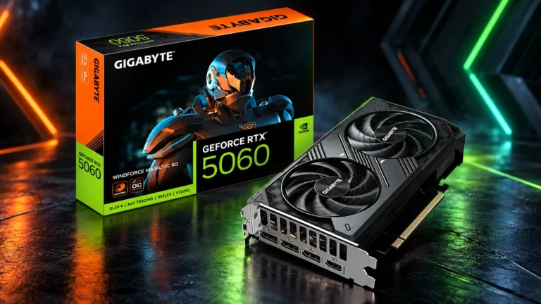 GIGABYTE RTX 5060は199mmの短尺デュアルファン
