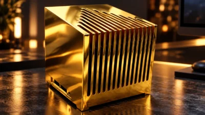 24金ミニPC「Kubb Fanless」は本当に冷える？13kg・約2.7億円を密度と金相場で検算、銅なら6.2kgで上回る