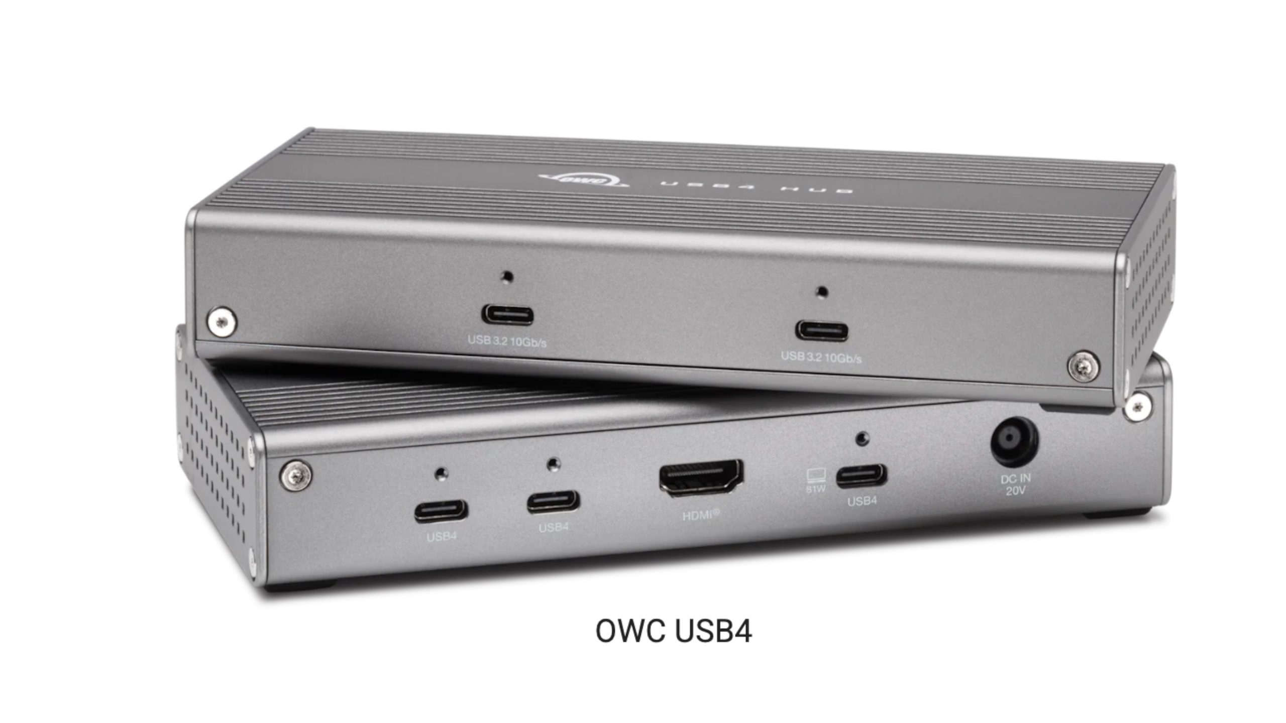 OWC USB4 Hub本体のポート構成