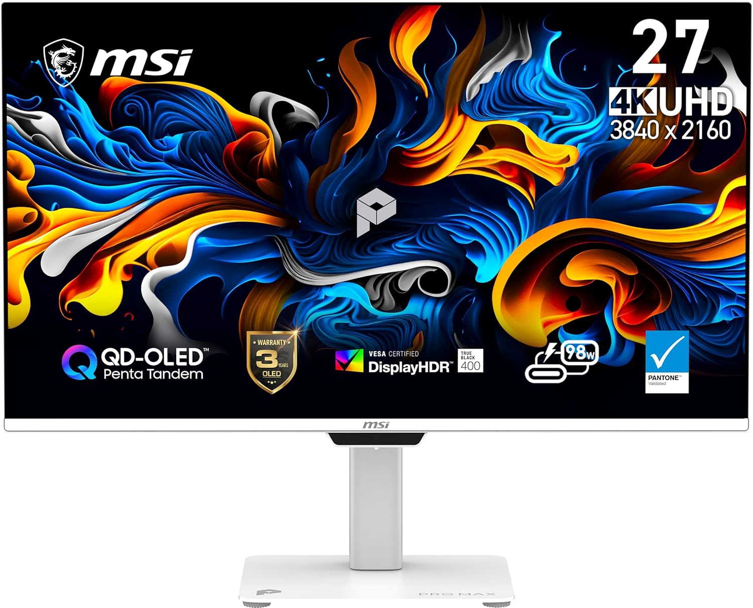 MSI PRO MAX 271UPXW12G 26.5型4K QD-OLEDモニター
