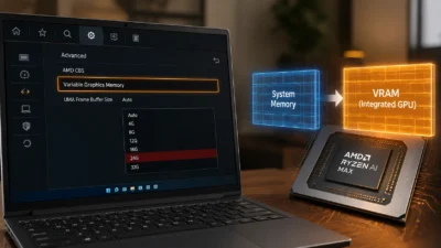 Ryzen AI Maxの内蔵GPUメモリ(VRAM)を増やす方法｜Variable Graphics Memoryの設定手順【2026年版】