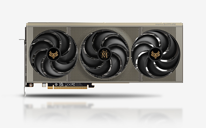 SAPPHIRE NITRO+ RX 9070 XT Valor Mortis Edition 正面ファン