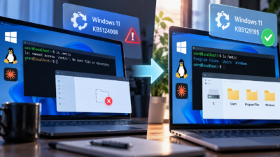 KB5124008でWSL・Claude Coworkの共有フォルダーが見えない問題｜Plan9共有はKB5129195で解決