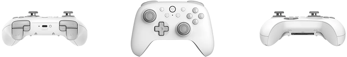 8BitDo Ultimate 3C+ Frost Whiteの背面・正面・上面