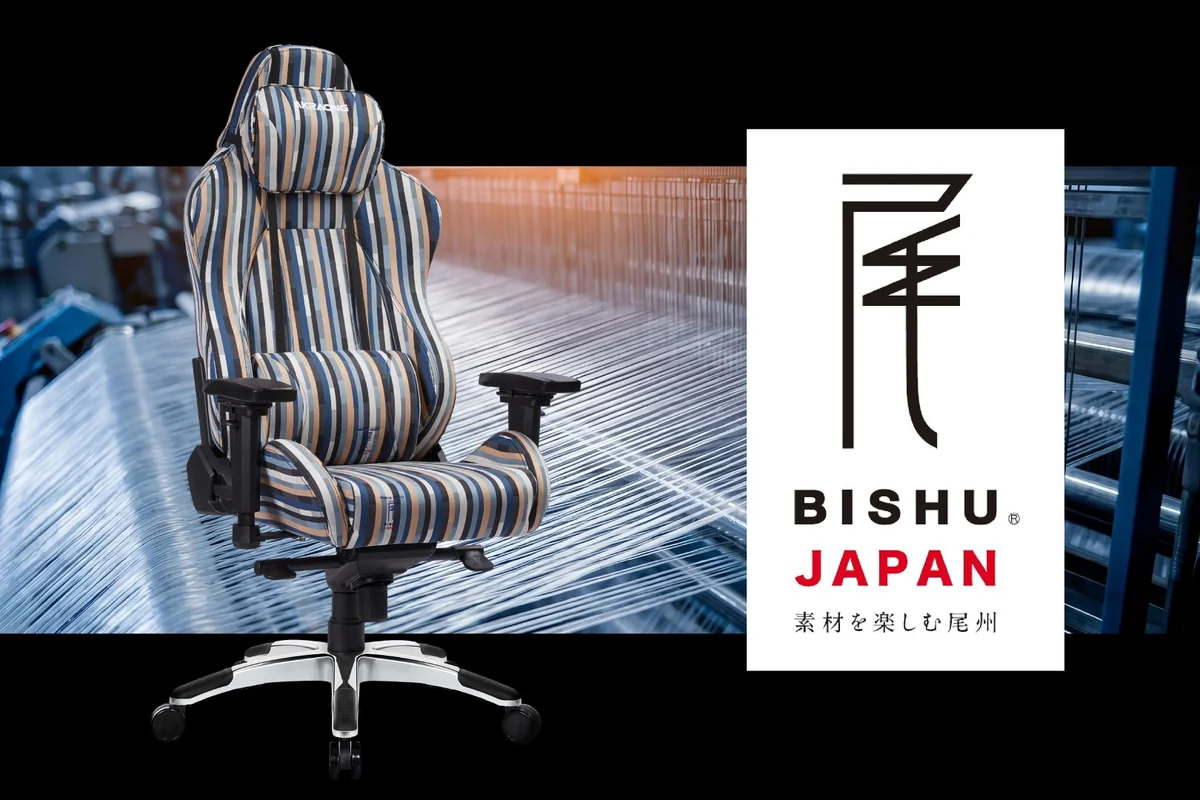 AKRacing BISHUのストライプ柄の張地と外観