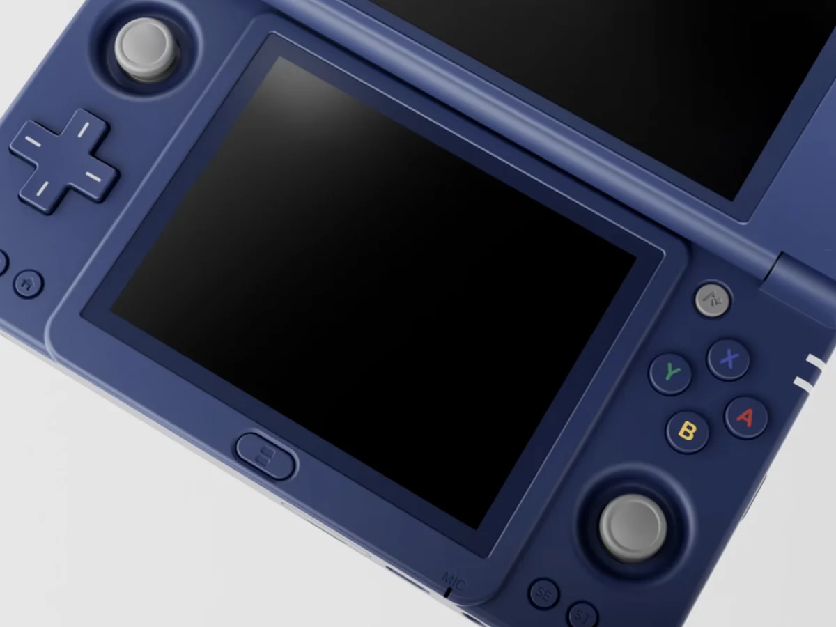 Anbernic RG DDSの外観。上下2画面のクラムシェル型