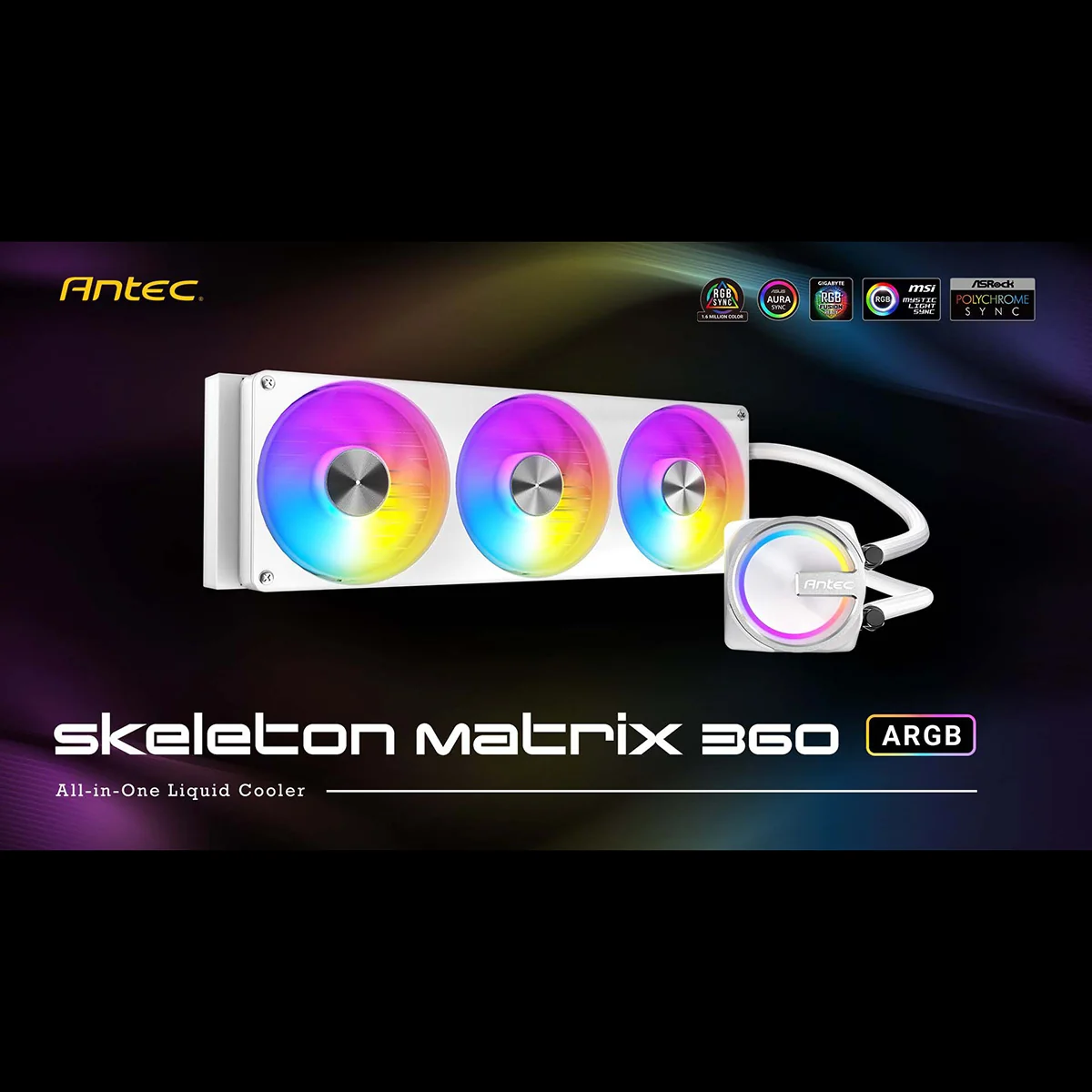 Antec Skeleton Matrix 360 ARGB Whiteの外観