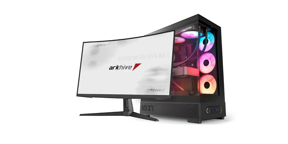 NZXT S5 RGBブラックを採用したarkhiveゲーミングPCの外観