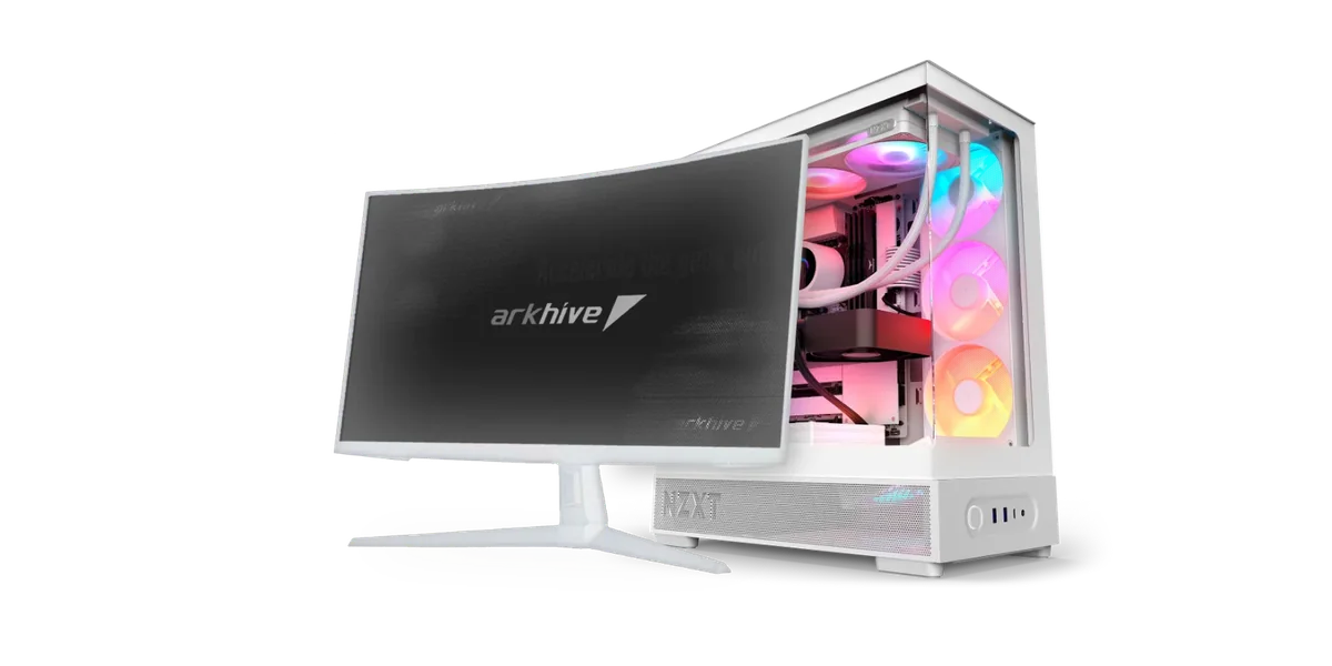 NZXT S5 RGBホワイトを採用したarkhiveゲーミングPCの外観