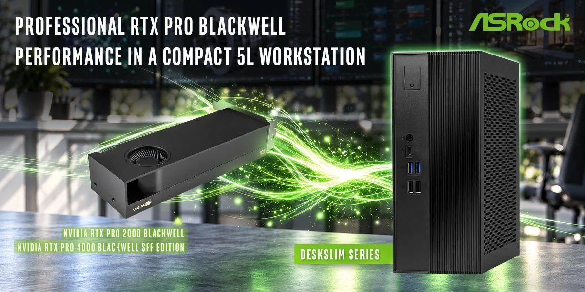 ASRock DeskSlimシリーズとNVIDIA RTX PRO 2000 Blackwell