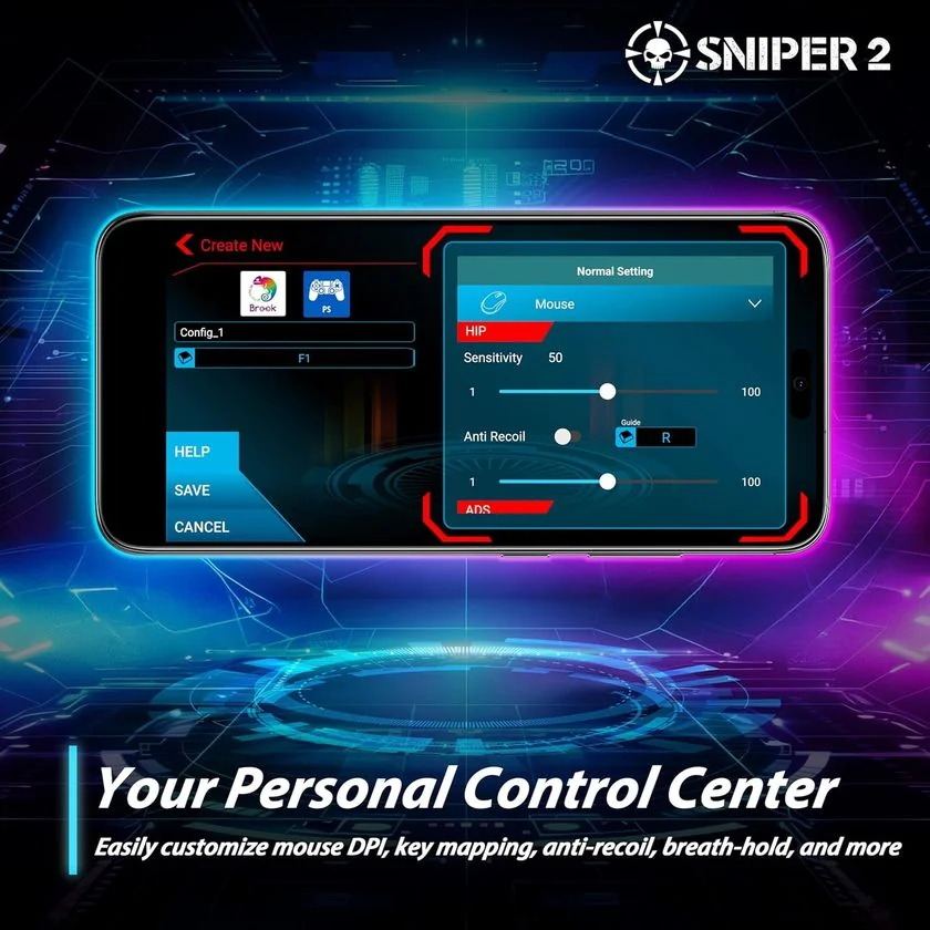 Sniper 2 Appの設定画面イメージ