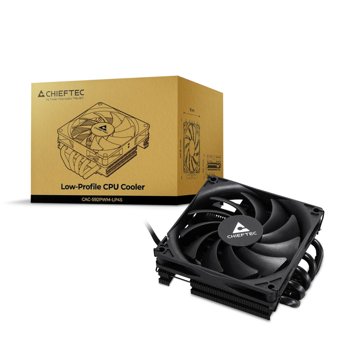 CHIEFTEC CAC-S92PWM-LP45の本体とパッケージ