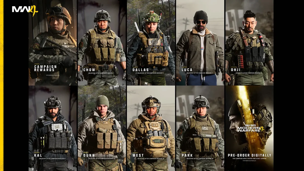 MW4キャンペーンの基本オペレーターなど完了報酬