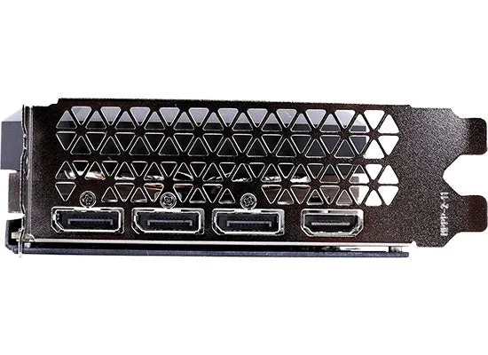 Colorful GeForce RTX 3060 Battle AX DUO 12GB-Vの映像出力。DisplayPort 3系統とHDMI 1系統
