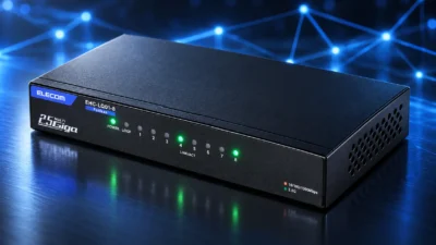 エレコム EHC-LQ01-8は7,580円で買い？ゲーム用に2.5GbEハブは必要か、5ポート・TL-SG108-M2と比較【2026年10月】
