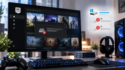Epic Games Launcherで「無効なドライブ」と出る原因｜消えたD・Eドライブと再インストール前の確認【Windows 11】