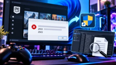 Epic Games Launcherのエラー2502・2503の直し方｜インストール時の管理者実行とログ確認