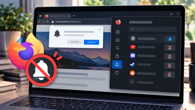 Firefoxのサイト通知を止める方法