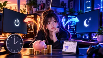 ゲーミングPCは毎日シャットダウンするべき？スリープとの違い・電気代・寿命を比較【2026年版】