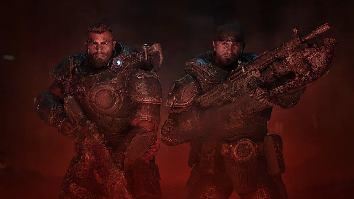 Gears of War: E-Day のマーカスとドム