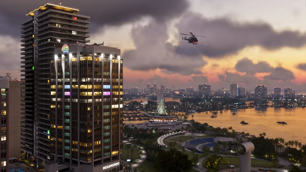 GTA 6のVice Cityの街並み