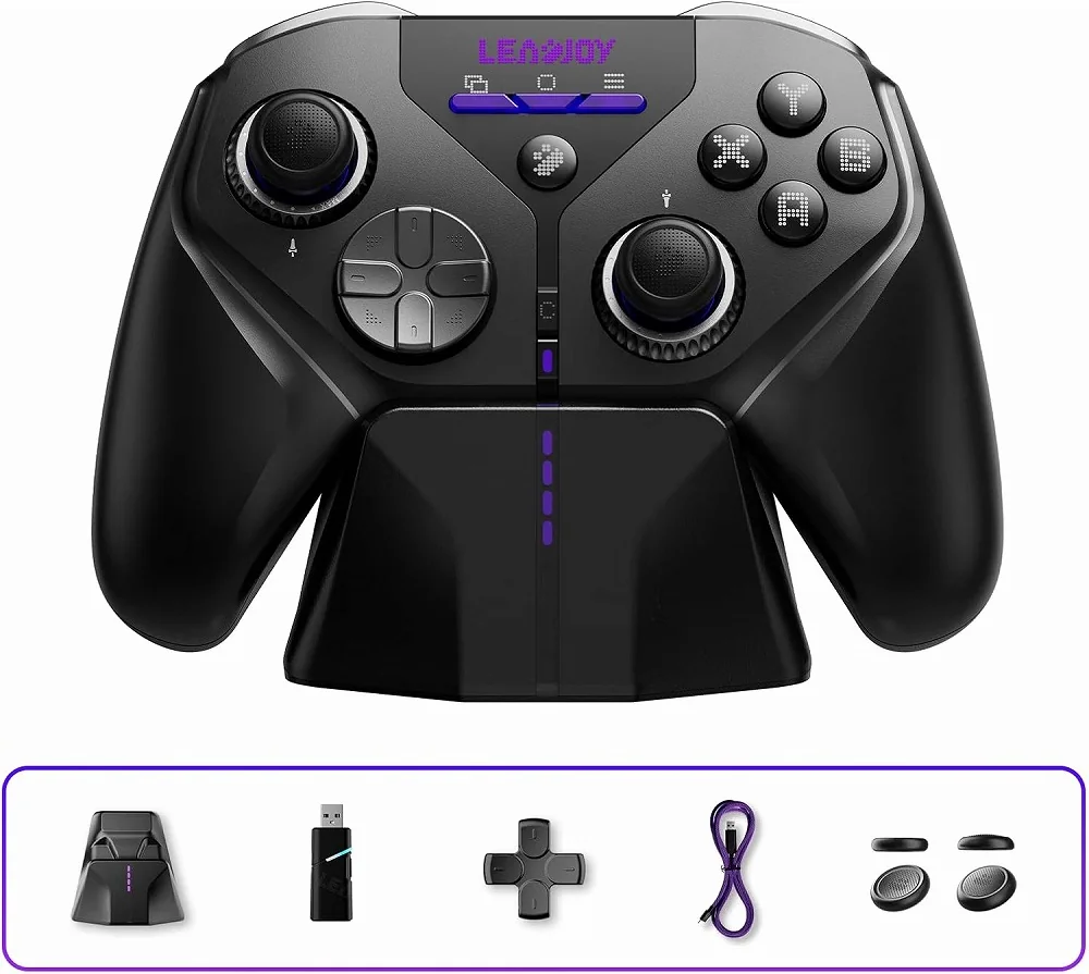 LEADJOY XENO PRO COMBOの本体と充電ドック、付属品
