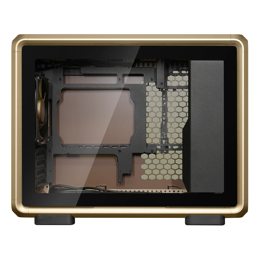 MasterFrame 400 Mesh Gold Limited Editionのガラスパネル側から見た内部