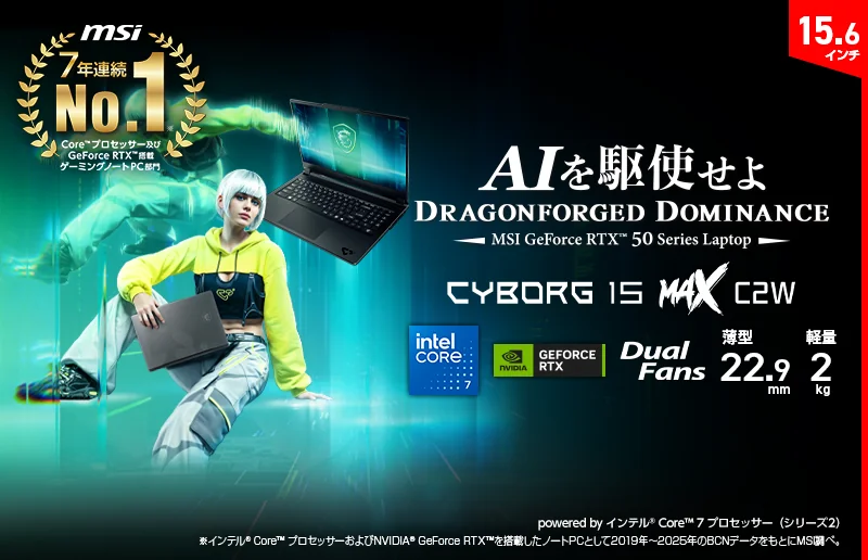 Cyborg 15 Max C2Wの外観