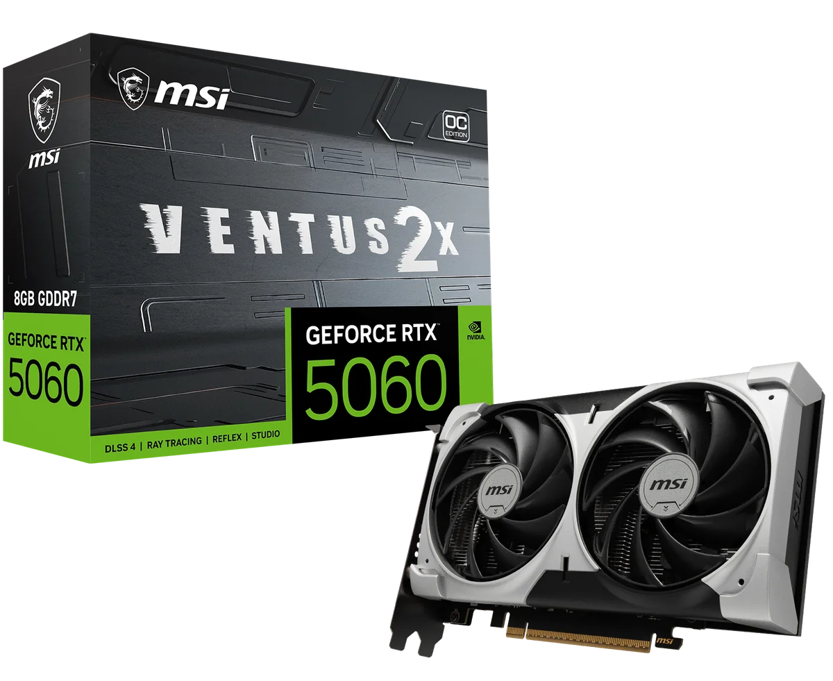 MSI GeForce RTX 5060 8G VENTUS 2X OC V1の外観