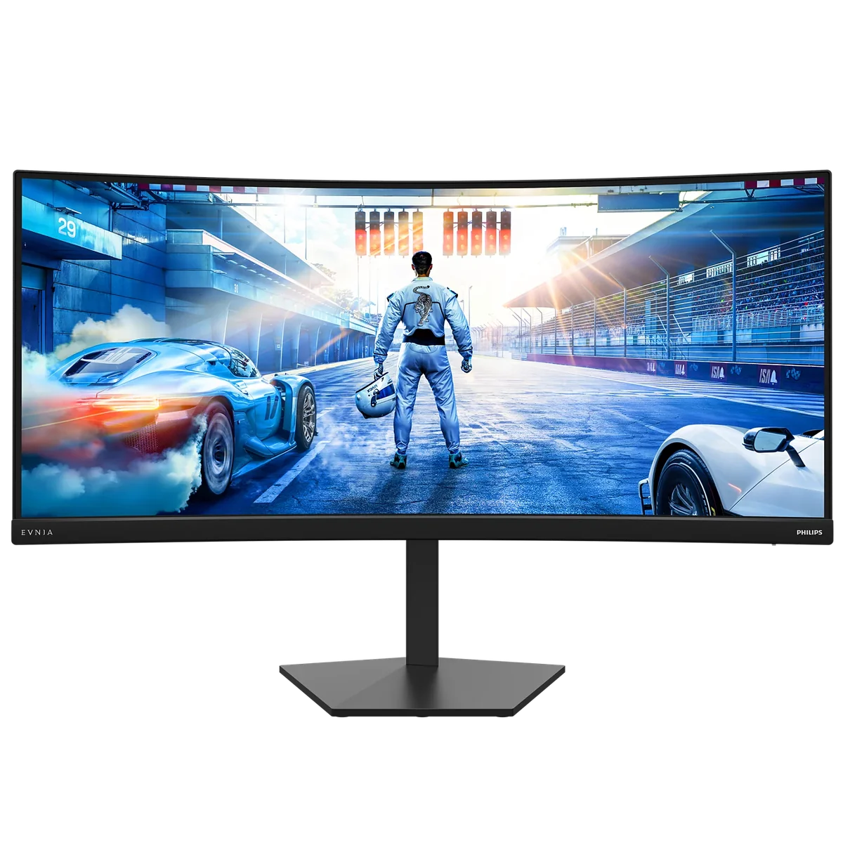 Philips Evnia 36M4C5500Pを正面から見た外観