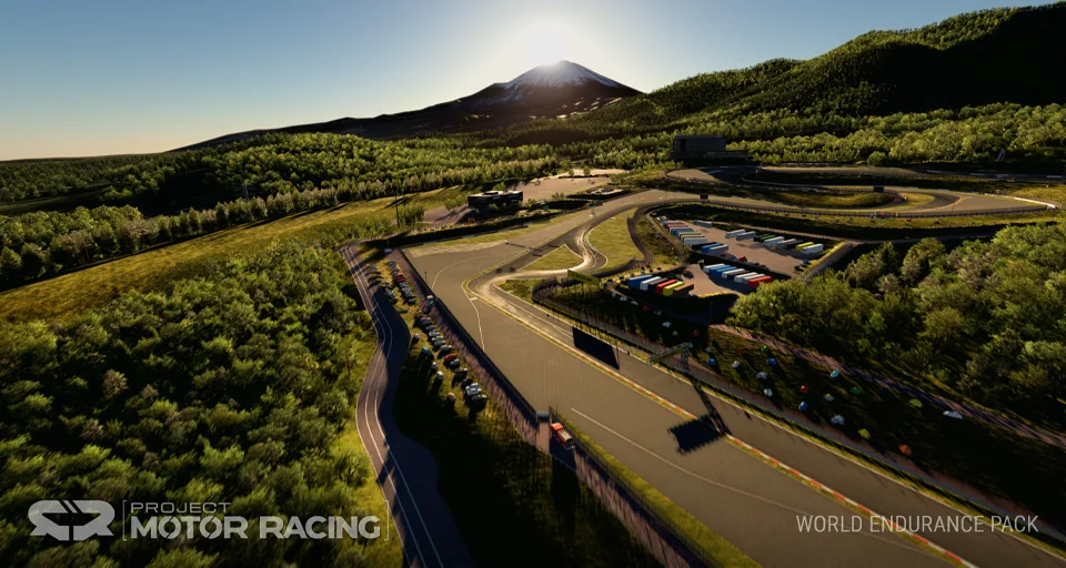 富士山と富士スピードウェイを望むWorld Endurance Packのスクリーンショット
