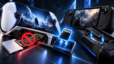 PS6携帯機はSSD換装不可？SDカード対応リークとM.2増設説を検証｜Steam Deckとの違い【2026年10月】