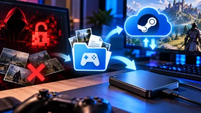 ランサムウェアからゲームのセーブデータを守るバックアップ｜Steamクラウドと外付けSSDの違い・世代管理と安全な復元確認