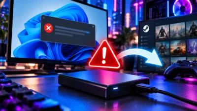外付けReFSドライブは2027年1月に使えなくなる？Windowsのブロック対象・イベントID 524の確認とSteamゲーム移行方法
