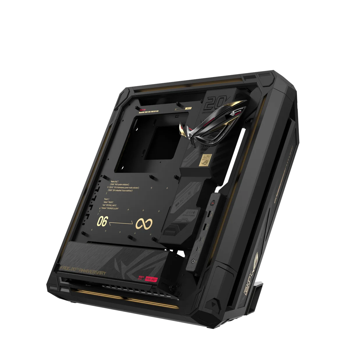 ROG GR20 Edition 20を斜めに傾けて置いた外観