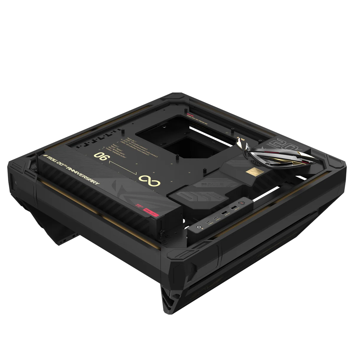 ROG GR20 Edition 20を横置きにした外観