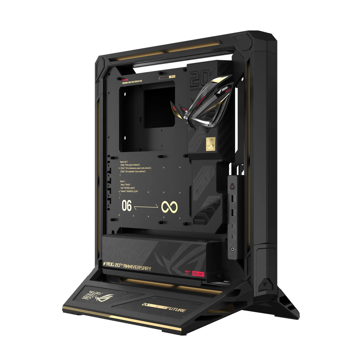 ROG GR20 Edition 20を縦置きにした外観