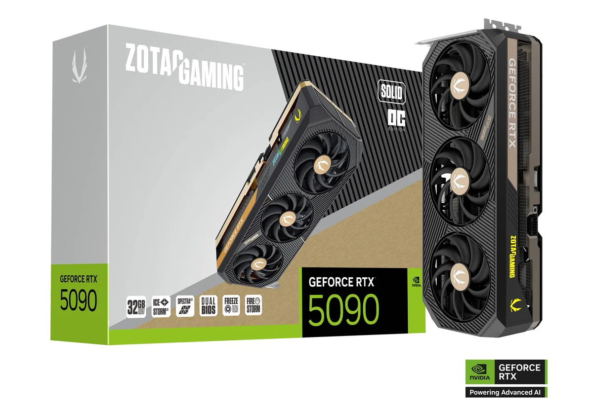 ZOTAC GAMING GeForce RTX 5090 SOLID OCの外観