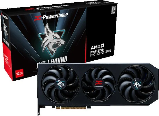 PowerColor Hellhound Radeon RX 9070 GRE 12GBの外観