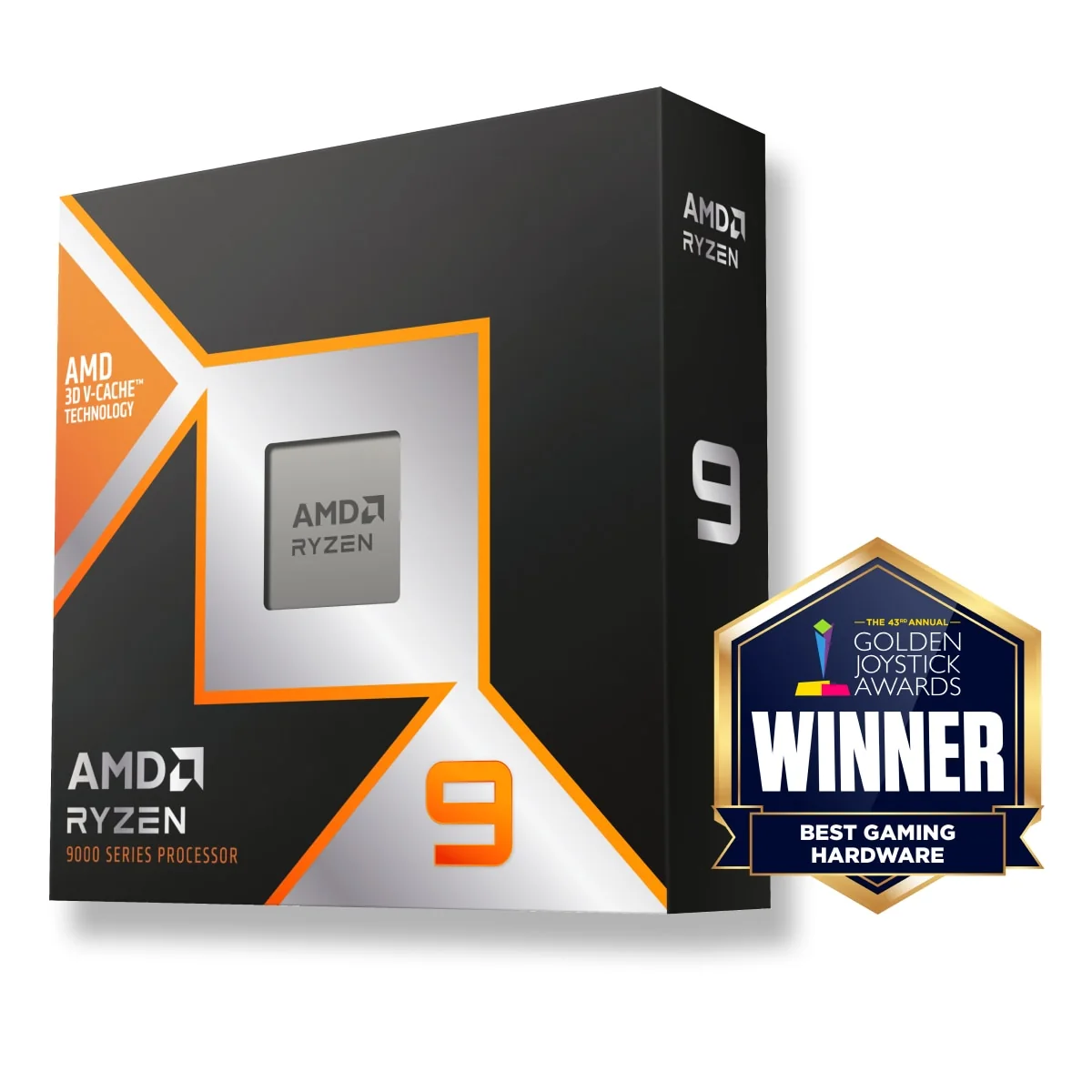 AMD公式のRyzen 9 9950X3D製品パッケージ画像