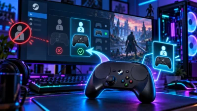 Steamのコントローラーが2P扱いで1Pを操作できない原因｜認識台数・Steam Input・ゲーム内のプレイヤー割当を確認