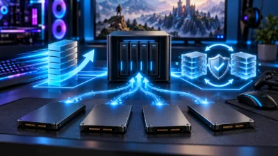 記憶域スペースで余ったSSDを1つのゲーム用ドライブにする手順｜シンプルとミラーの選び方、束ねない方がいい人【2026年版】