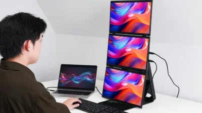 サンコーTMMS26CBK「USB1本で4画面にできる縦横回転モニター」はゲームPCで使える？別電源必須・60Hzの接続条件