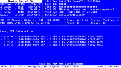 Memtest86+の使い方｜ゲームが落ちる・固まるときのメモリ診断とエラーの対処法｜USB作成・Secure Boot【v9.00】
