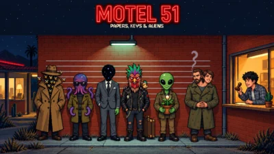 『Motel 51』宇宙人の書類を調べて部屋を貸す経営ゲーム｜宿泊審査・借金返済と無料体験版の日本語対応・始め方【Steam】