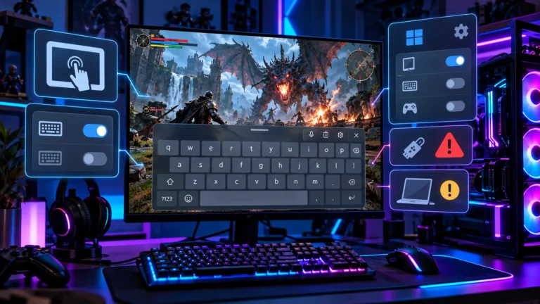 PCゲーム中にタッチキーボードが勝手に表示される原因