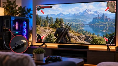 4KテレビにゲーミングPCを接続すると画面の端が切れる原因｜オーバースキャン・HDMI・GPUスケーリングの直し方