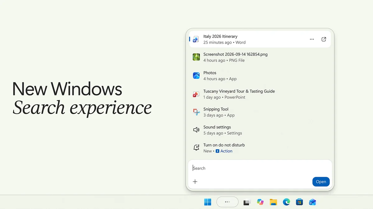 Windows 11の新しい検索の画面